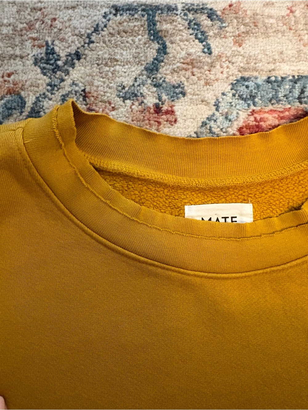 Mate Crewneck Sweatshirt - Mustard Yellow-size M - Picture 2 of 9